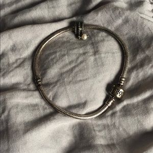 Authentic pandora charm bracelet with one charm